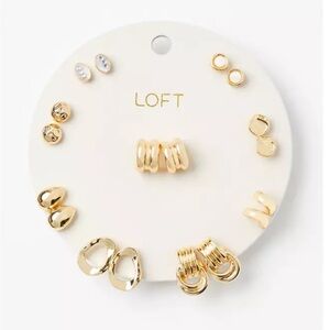 LOFT Golden Metal Earring Collection -NWT